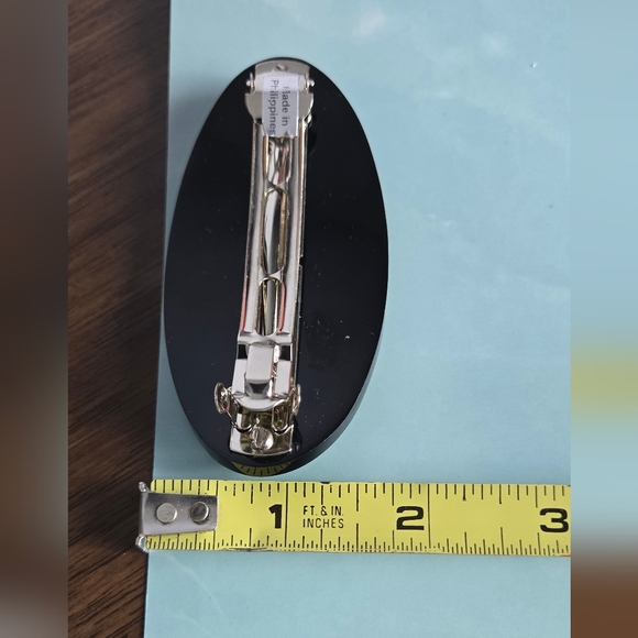 Vintage mother-of-pearl abalone inlays Hair Clip ducks family play in the River - Picture 6 of 17